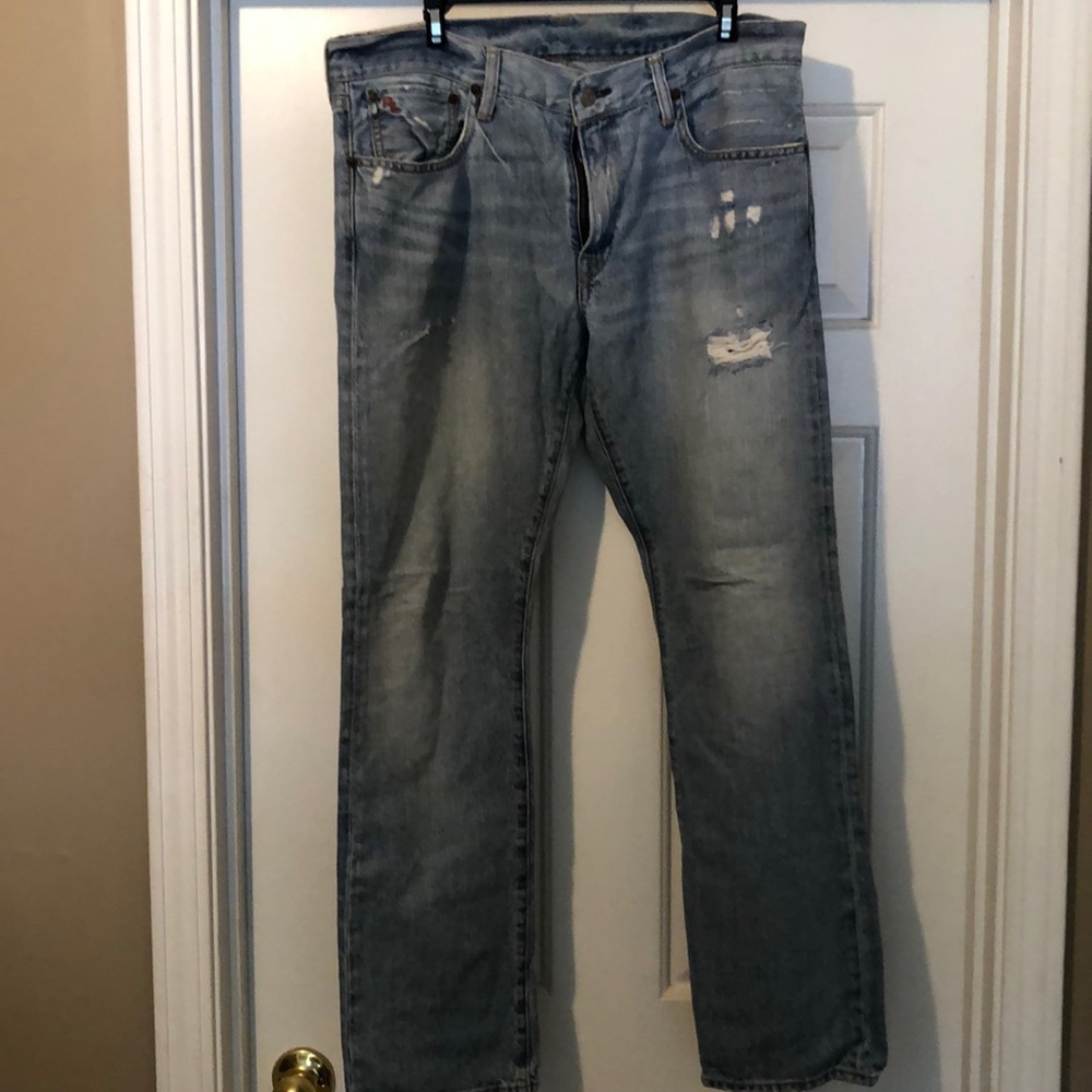 Distressed jeans